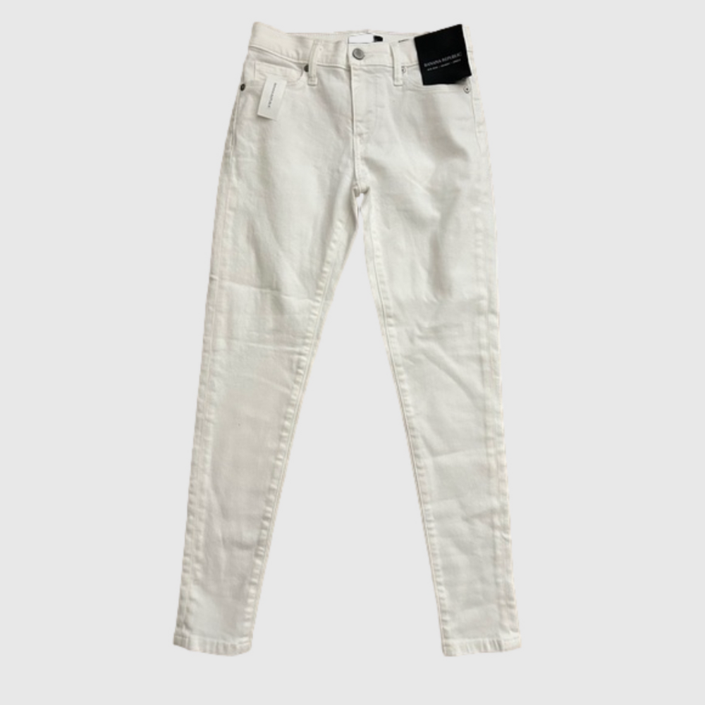 Banana Republic Women’s White Ankle Jeans 25 Mid Rise